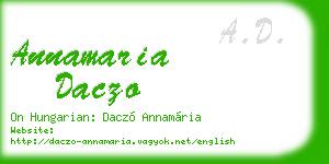 annamaria daczo business card