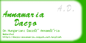 annamaria daczo business card